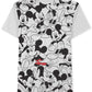 Camiseta masculina Mickey Mouse Repeating da Jem White, tamanho grande