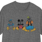 Camiseta gráfica de manga curta do grupo masculino híbrido Mickey cinza tamanho X-G
