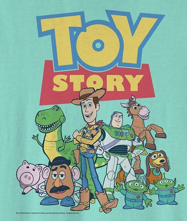 Camiseta masculina Disney Toy Story Classic Graphic Azul Tamanho Extra Grande