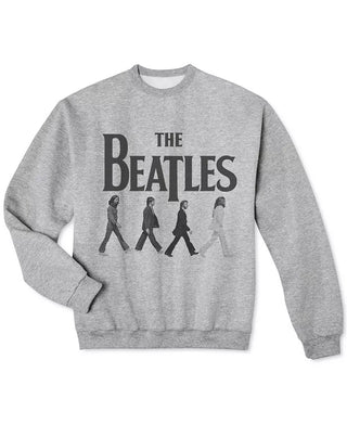 Moletom masculino híbrido com estampa dos Beatles Abbey Road, cinza, tamanho extragrande