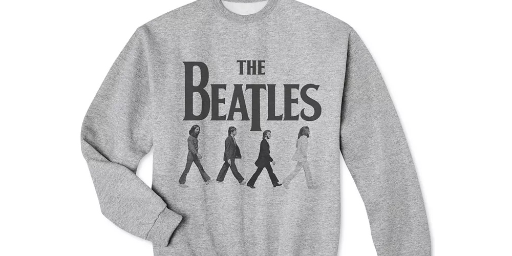 Moletom masculino híbrido com estampa dos Beatles Abbey Road, cinza, tamanho extragrande