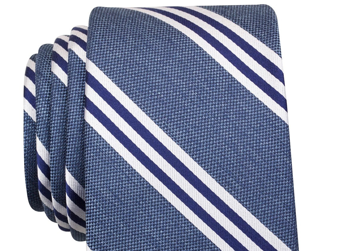 Gravata listrada Bilge masculina Nautica, tamanho azul marinho, regular