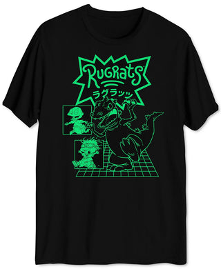 Camiseta gráfica masculina Reptar Rugrats preta tamanho XX-G