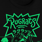 Camiseta gráfica masculina Reptar Rugrats preta tamanho XX-G