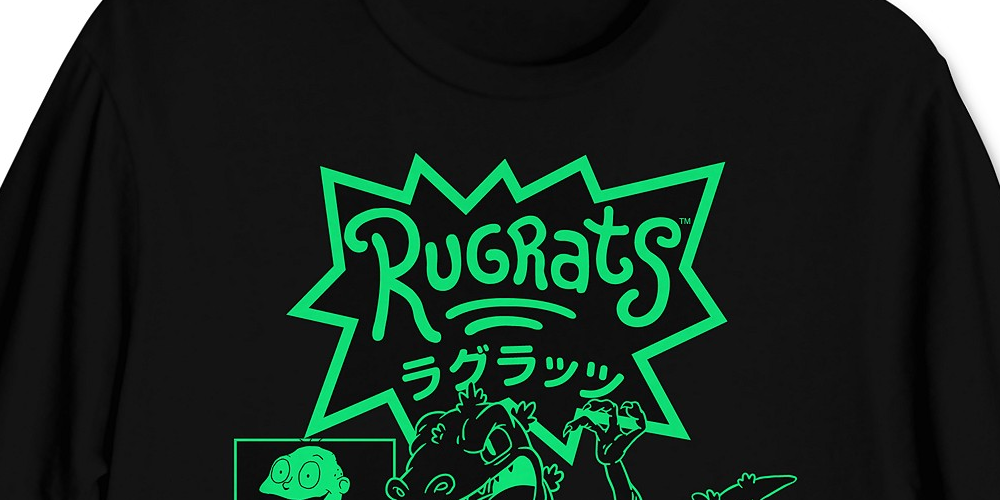 Camiseta gráfica masculina Reptar Rugrats preta tamanho XX-G