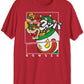 Camiseta masculina com estampa Fragmented Bowser vermelha tamanho grande