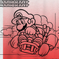 Moletom com estampa de cogumelo Mario Champ masculino híbrido, branco, tamanho grande