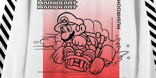 Moletom com estampa de cogumelo Mario Champ masculino híbrido, branco, tamanho grande