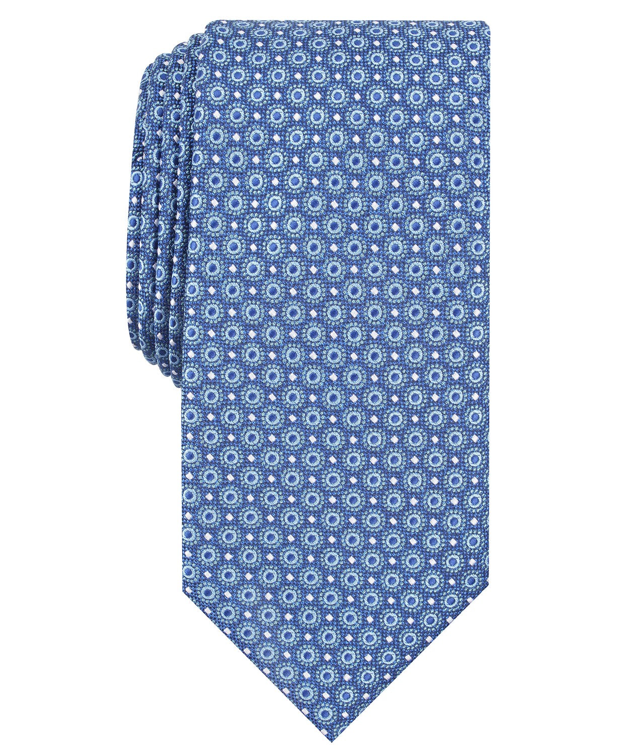 Gravata Perry Ellis Bratton Classic Neat Masculina Azul Regular