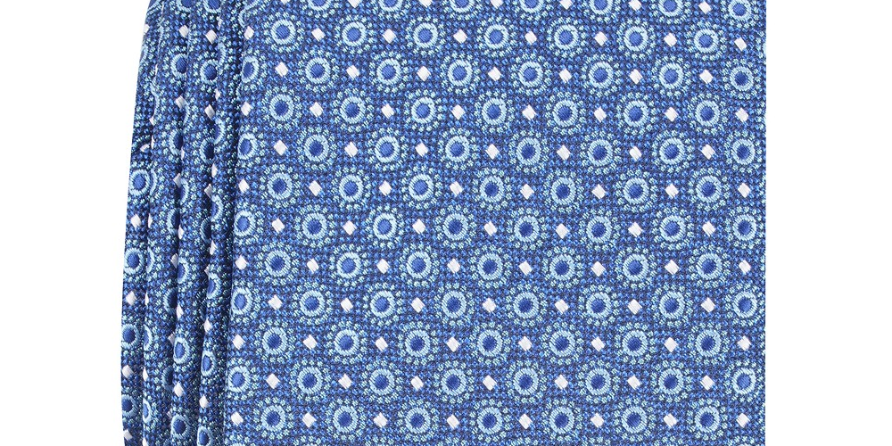 Gravata Perry Ellis Bratton Classic Neat Masculina Azul Regular