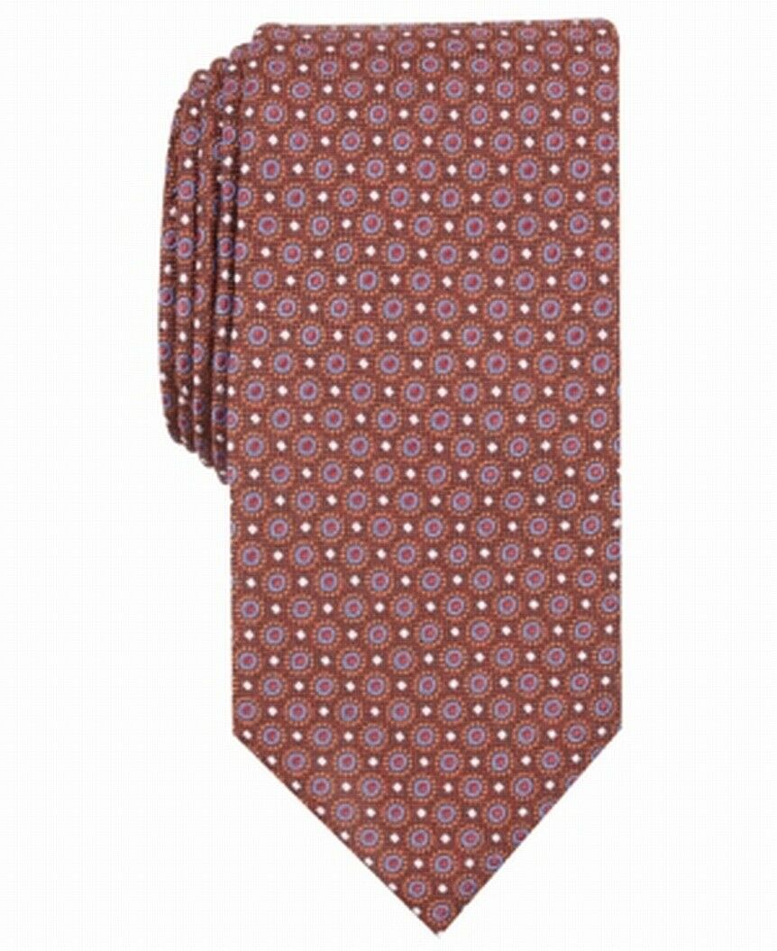 Gravata Perry Ellis Bratton Classic Neat Masculina Laranja Tamanho Regular