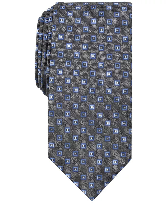 Gravata Perry Ellis Masculina Kilton Cinza Escuro Geométrica Seda Cinza Escuro Tamanho Regular