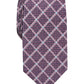 Gravata de seda Perry Ellis masculina Edale Grid vermelha tamanho regular