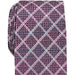 Gravata de seda Perry Ellis masculina Edale Grid vermelha tamanho regular