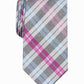 Gravata xadrez Edwin masculina Perry Ellis rosa tamanho regular
