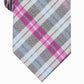 Gravata xadrez Edwin masculina Perry Ellis rosa tamanho regular