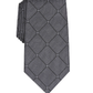 Gravata Perry Ellis Burr Classic Geo Grid Masculina Preta Tamanho Regular