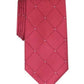 Gravata Perry Ellis Burr Classic Geo Grid Masculina Vinho Tamanho Regular