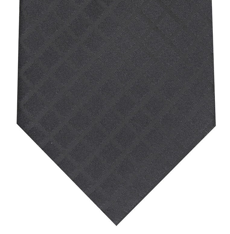 Gravata Perry Ellis Alvan Solid Masculina Preta Tamanho Regular
