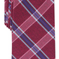 Gravata xadrez Dover masculina Perry Ellis vermelha tamanho regular