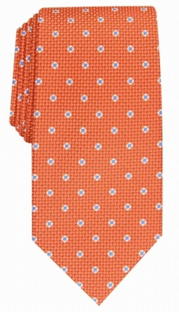 Gravata Perry Ellis Howland Neat Masculina Laranja Tamanho Regular