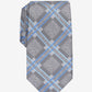 Gravata xadrez clássica Denner masculina Perry Ellis cinza tamanho regular