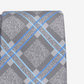 Gravata xadrez clássica Denner masculina Perry Ellis cinza tamanho regular
