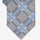 Gravata xadrez clássica Denner masculina Perry Ellis cinza tamanho regular