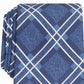 Gravata xadrez clássica Denner masculina Perry Ellis, tamanho azul marinho, regular