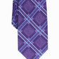 Gravata xadrez clássica Denner masculina Perry Ellis, roxa, tamanho regular