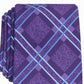 Gravata xadrez clássica Denner masculina Perry Ellis, roxa, tamanho regular