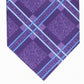 Gravata xadrez clássica Denner masculina Perry Ellis, roxa, tamanho regular