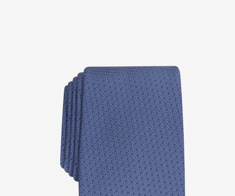 Gravata Perry Ellis Starlite Neat Masculina Azul Marinho Tamanho Regular