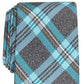 Gravata xadrez Duxbury masculina Perry Ellis preta tamanho regular