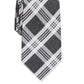 Gravata xadrez Duxbury masculina Perry Ellis preta tamanho regular