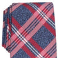 Gravata xadrez Duxbury masculina Perry Ellis vermelha tamanho regular