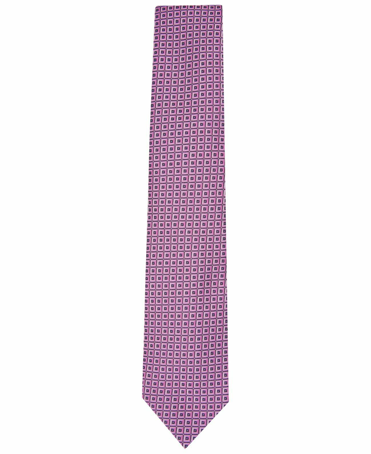 Gravata Perry Ellis Seymour Neat Masculina Rosa Tamanho Regular