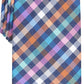 Gravata xadrez clássica Maybury masculina Perry Ellis, tamanho azul marinho, regular