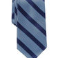 Gravata listrada Brookford masculina Perry Ellis, azul, tamanho regular