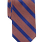 Gravata listrada Brookford masculina Perry Ellis, laranja, tamanho regular