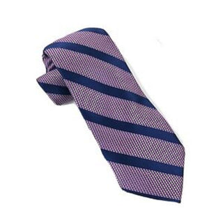 Gravata listrada Brookford masculina Perry Ellis, rosa, tamanho regular