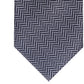 Gravata Perry Ellis Savin Herringbone Masculina Preta Tamanho Regular