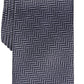 Gravata masculina Perry Ellis Savin Herringbone, tamanho azul marinho, regular
