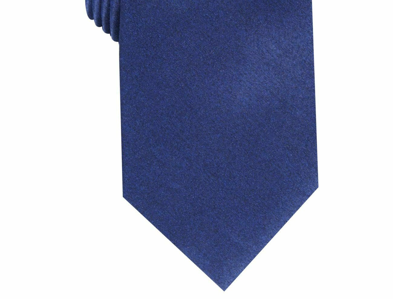 Gravata Perry Ellis Masculina Vandorn Metálica Sólida Azul Marinho Tamanho Regular