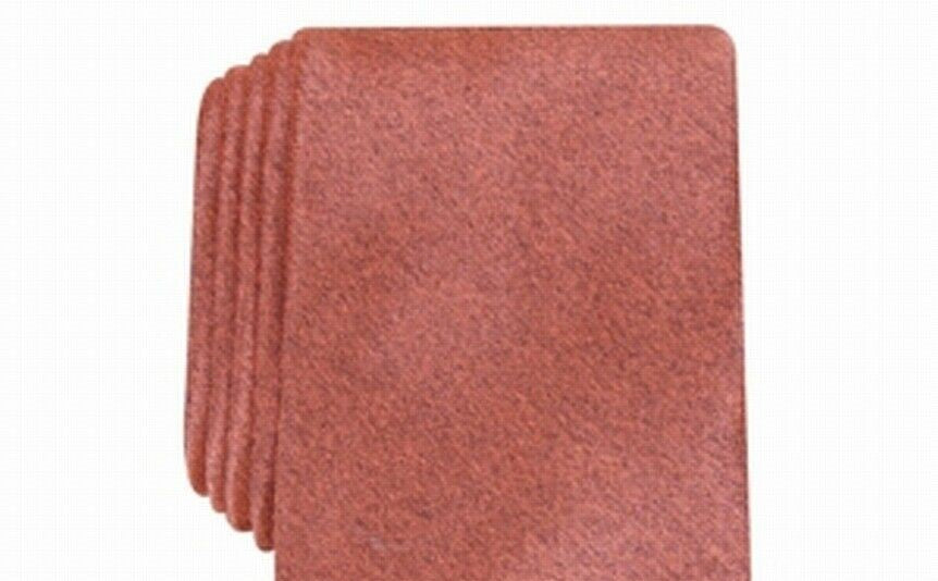 Gravata Perry Ellis Masculina Vandorn Metálica Sólida Laranja Tamanho Regular