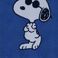 Camiseta masculina híbrida Snoopy Chill Out Graphic manga curta azul tamanho pequeno