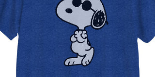 Camiseta masculina híbrida Snoopy Chill Out Graphic manga curta azul tamanho pequeno