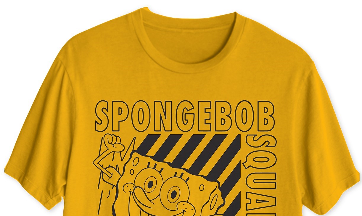 Camiseta gráfica híbrida masculina Bob Esponja Estou Pronto, amarela, tamanho XXG