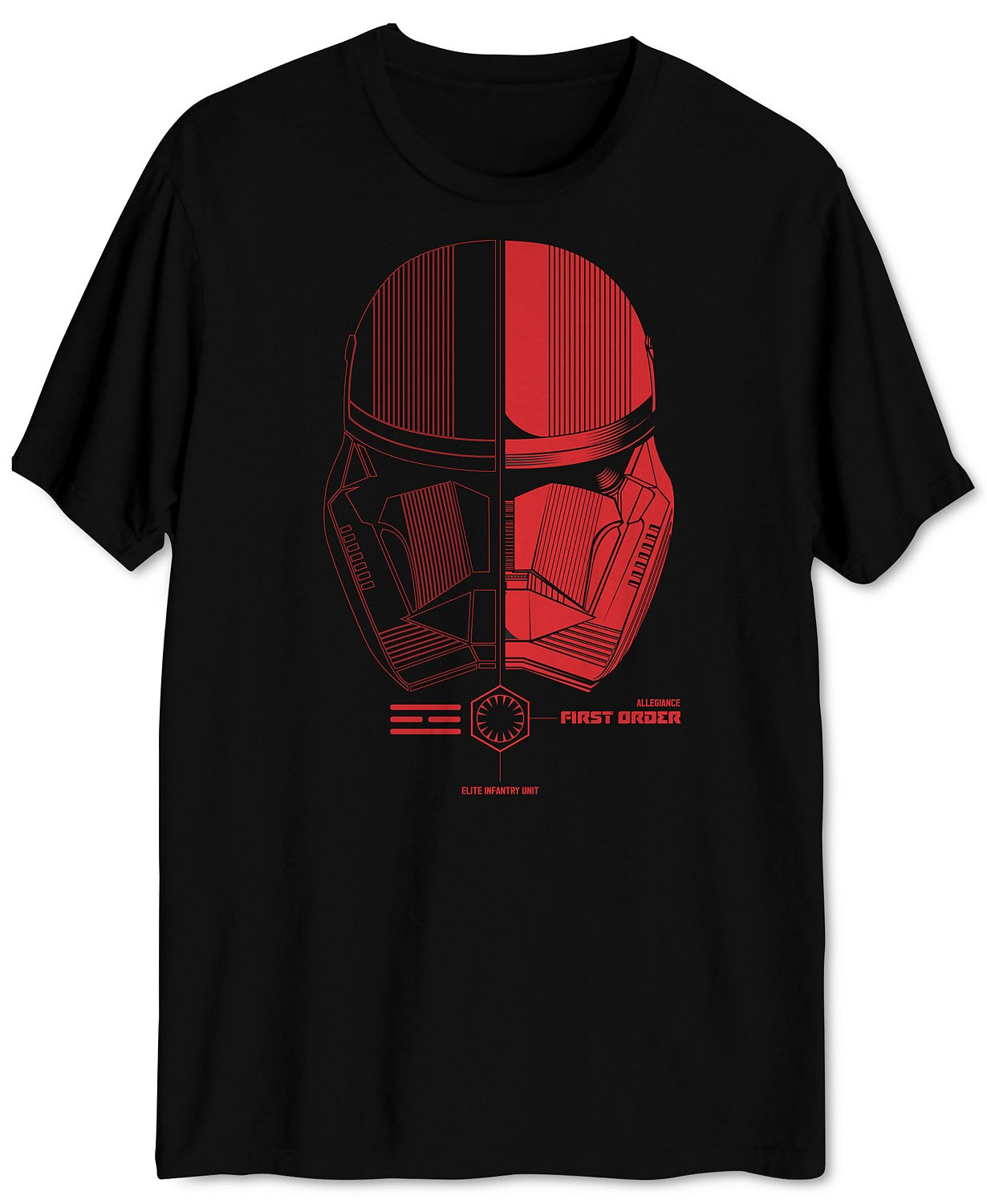 Camiseta gráfica masculina Allegiance, preta, tamanho médio