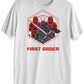 Camiseta gráfica masculina First Order, branca, tamanho médio